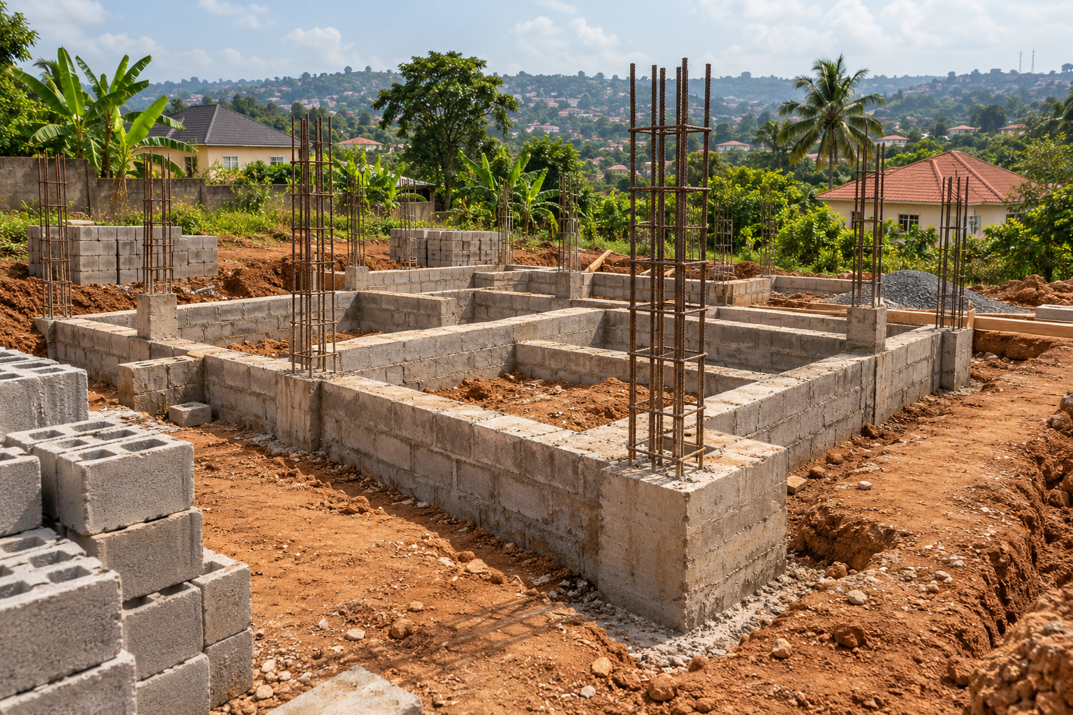 Illustration d’un second chantier au stade des fondations
